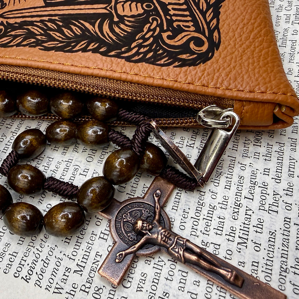 Thumbnail: Saint Paul the Apostle Rosary Pouch l Engraved Rosary Pouch | Personalised Gif
