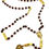 Thumbnail: Traditional Handmade Catholic Rosary with Sacred Heart Pendent Garnet Stone