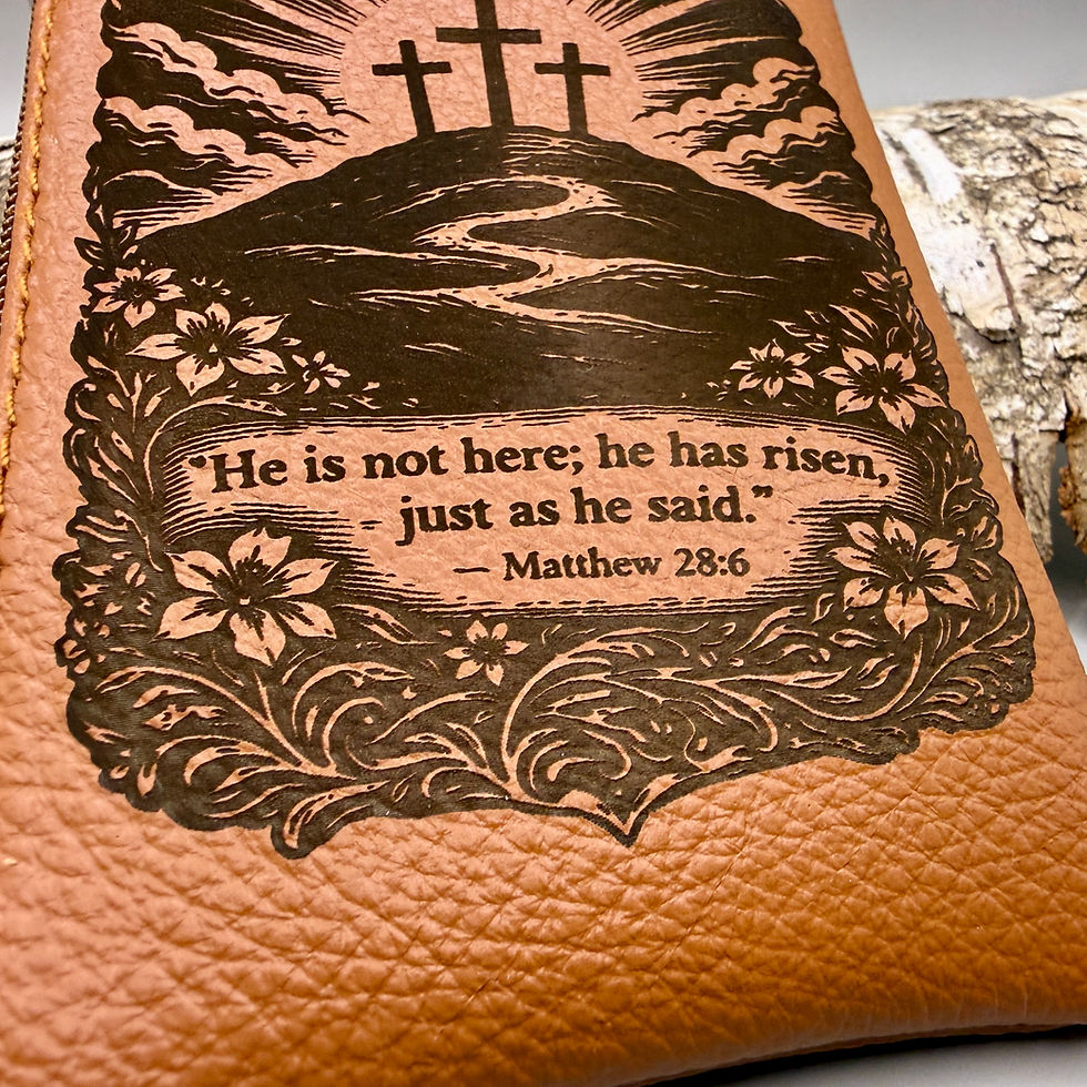 Thumbnail: Easter Engraved Rosary Pouch | Personalised Rosary