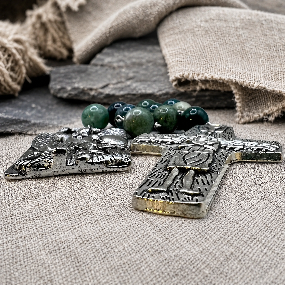 Thumbnail: Rugged Good Shepherd Saint Michael Tenner Rosary