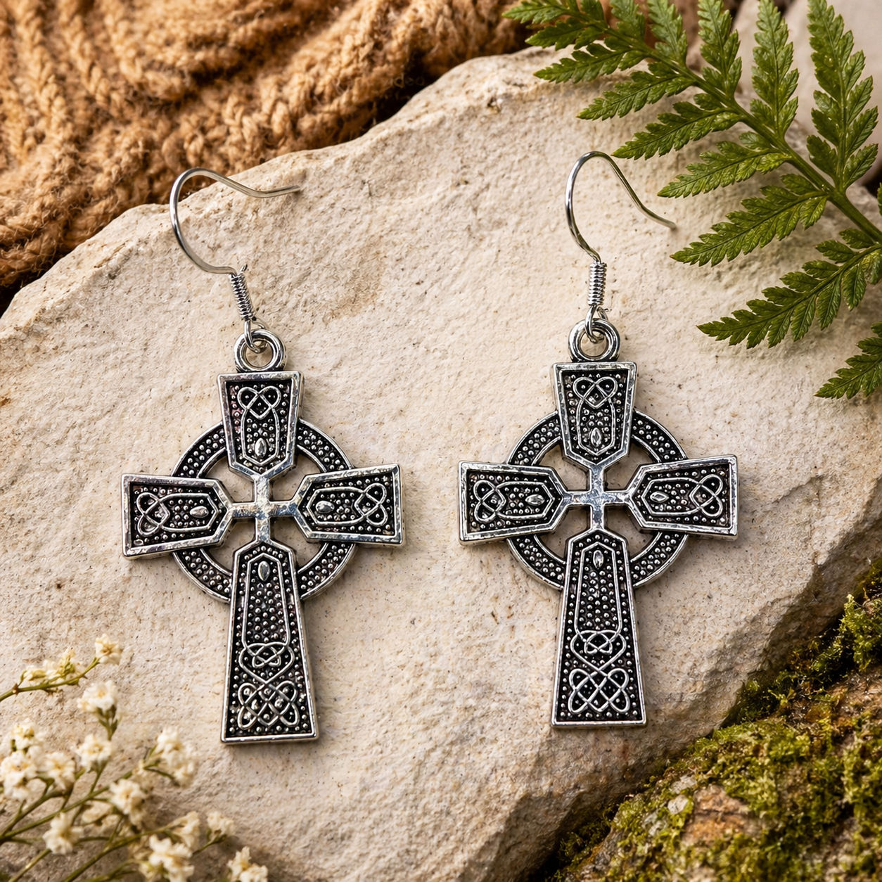 Handmade Celtic Cross Earrings