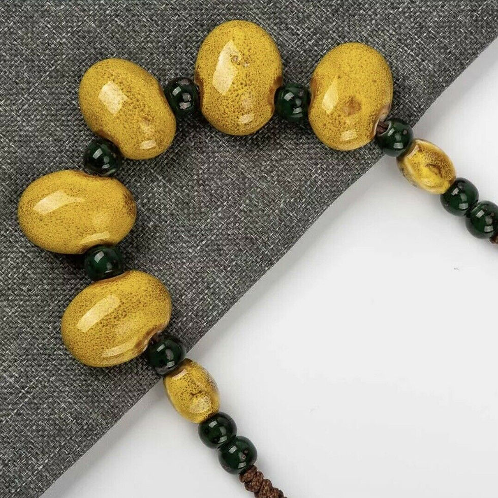 Thumbnail: Handmade Kiln Fired Ceramic Necklace