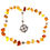 Thumbnail: Amber Glass  and Steel Celtic Anglican Protestant Rosary Beads