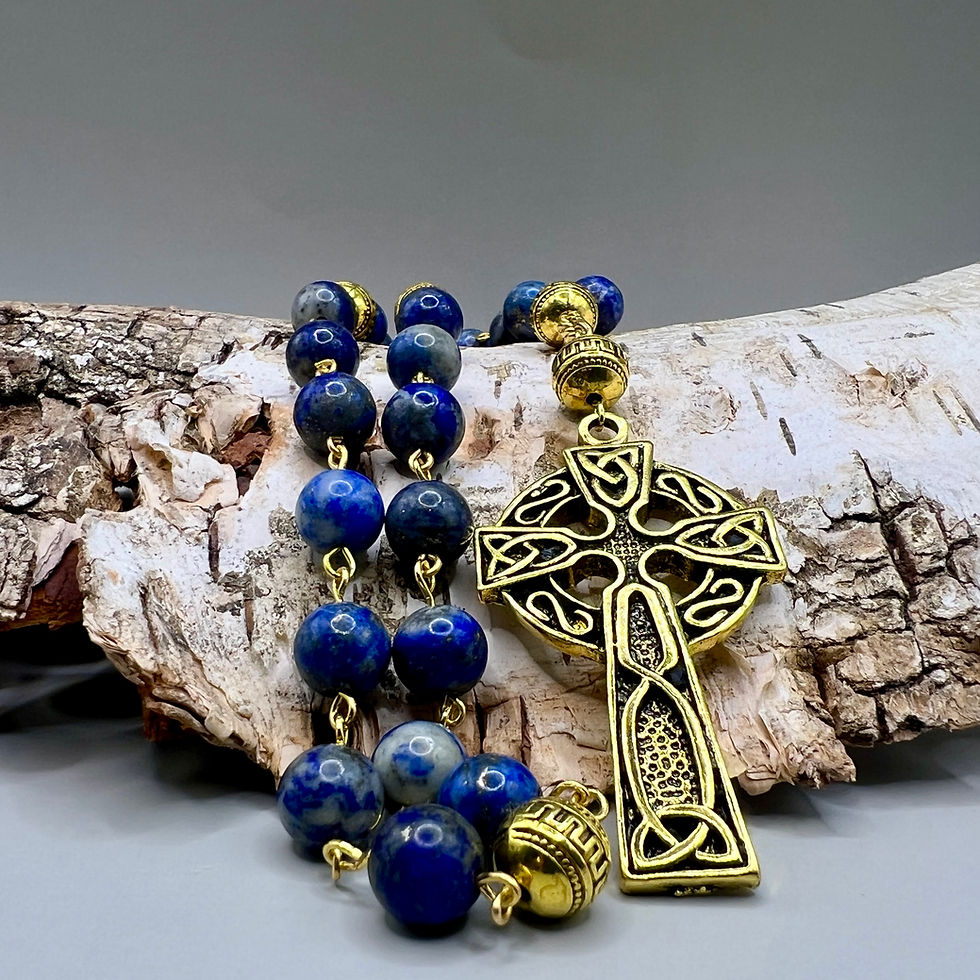 Thumbnail: Lapis Celtic Anglican Rosary
