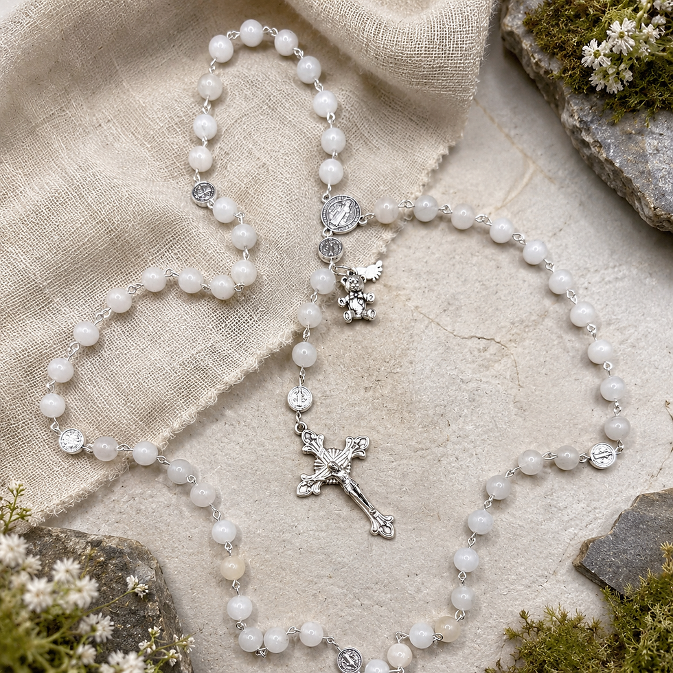 Thumbnail: Birth and Christening Gift Catholic Rosary