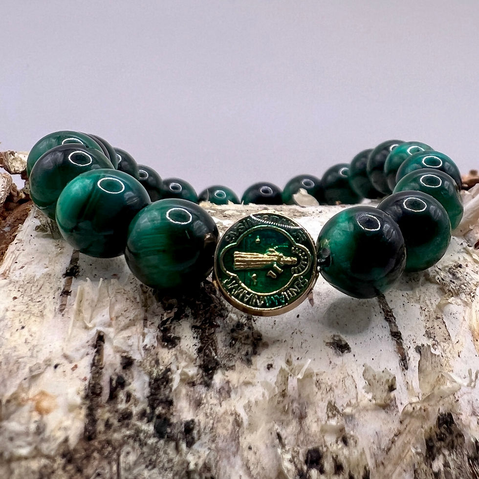 Thumbnail: Green Tigers Eye Saint Benedict Braceley