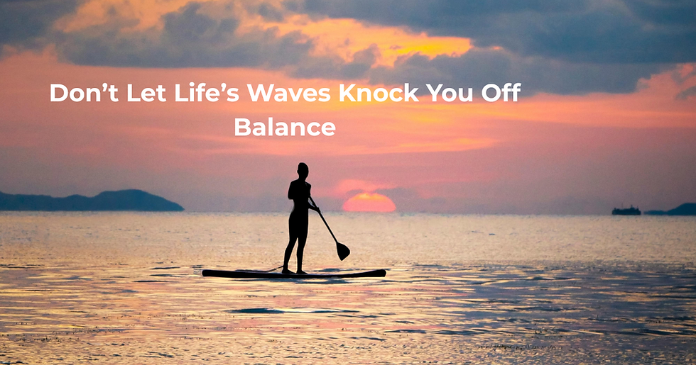paddleboarder and keeping your balance in life