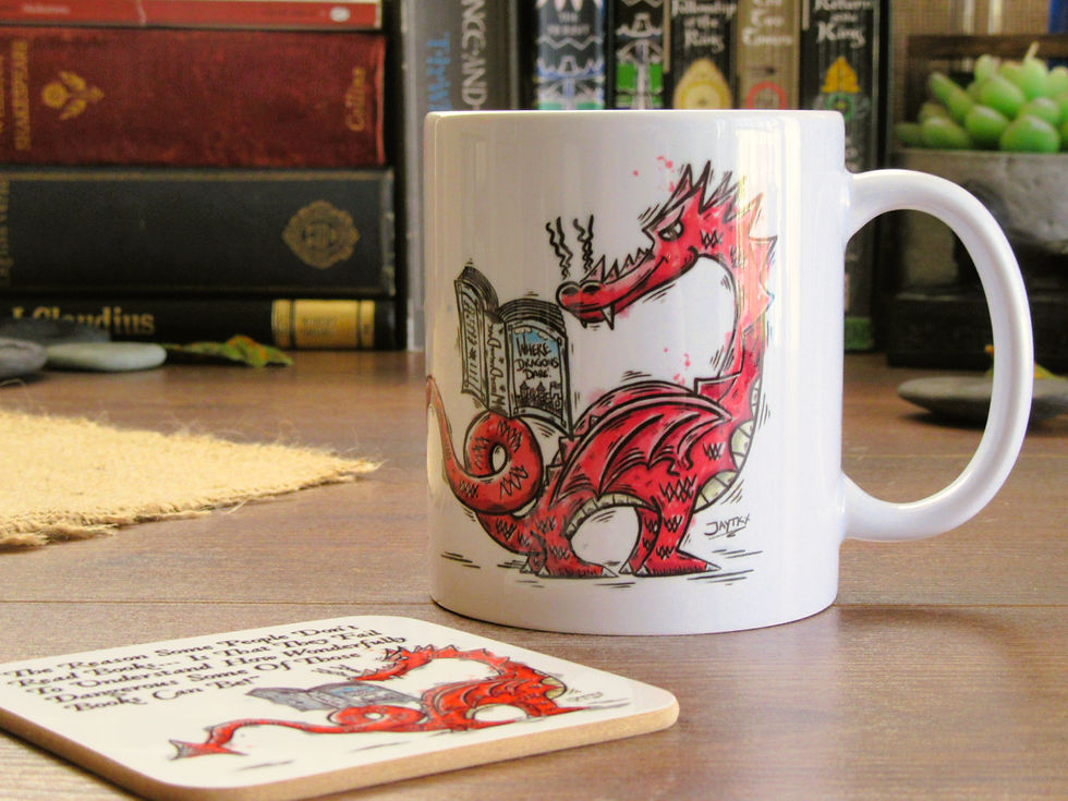 Thumbnail: Dangerous Book Dragon Mug and Coaster Set