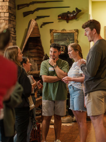 People talking in Pasco County in house