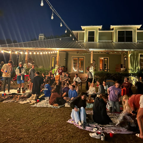 The Creek college age students outside