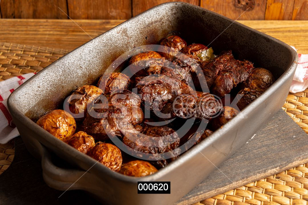 Bochechas de Porco Preto Assadas no Forno