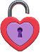 Heart as an opened lock.