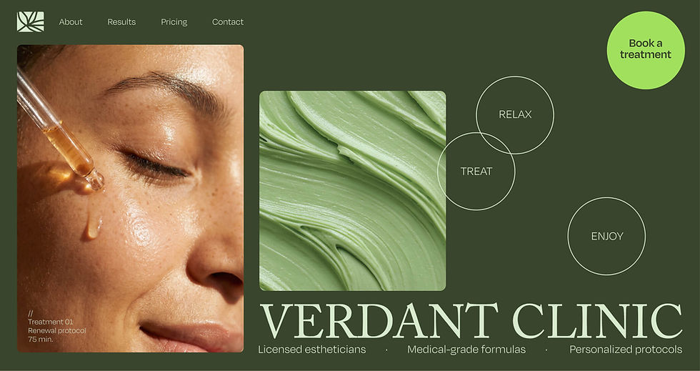 A booking system for scheduling
appointments for skincare treatments for a beauty business.