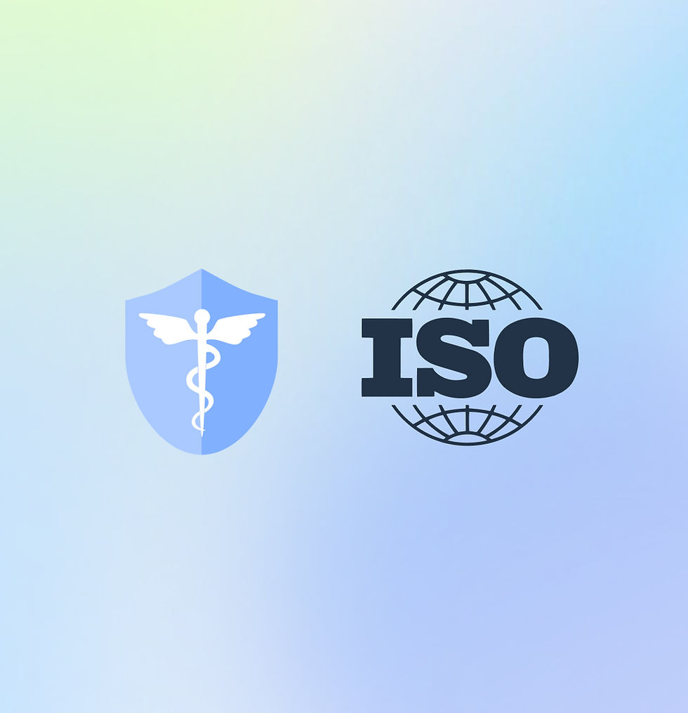 Icons representing HIPAA and GDPR compliance for scheduling software.