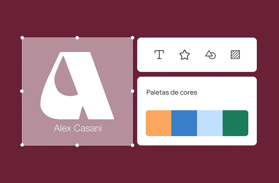Un logotipo de texto creado en el creador de logos de Wix que muestra el diseño, los símbolos y la paleta de colores.