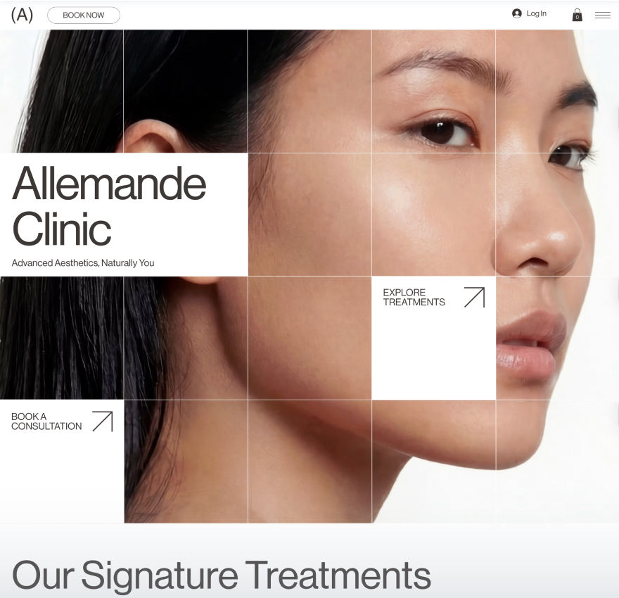 Allemande Clinic website template.