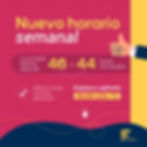 Nuevo horario semanal