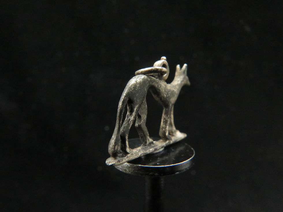 Thumbnail: Ancient Egyptian Silver Jackal (Wepwawet) Pendant