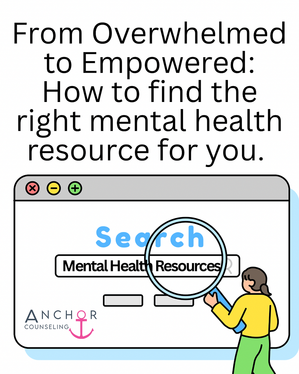 From Overwhelmed to Empowered: How to find the right Mental Health Resource for you