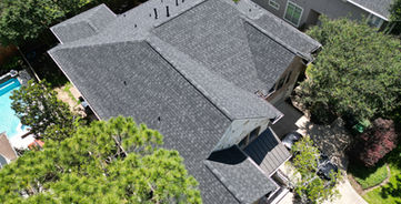 Garvin Exteriors IKO Dynasty Granite Black Shingles Roof Installation Houston Texas
