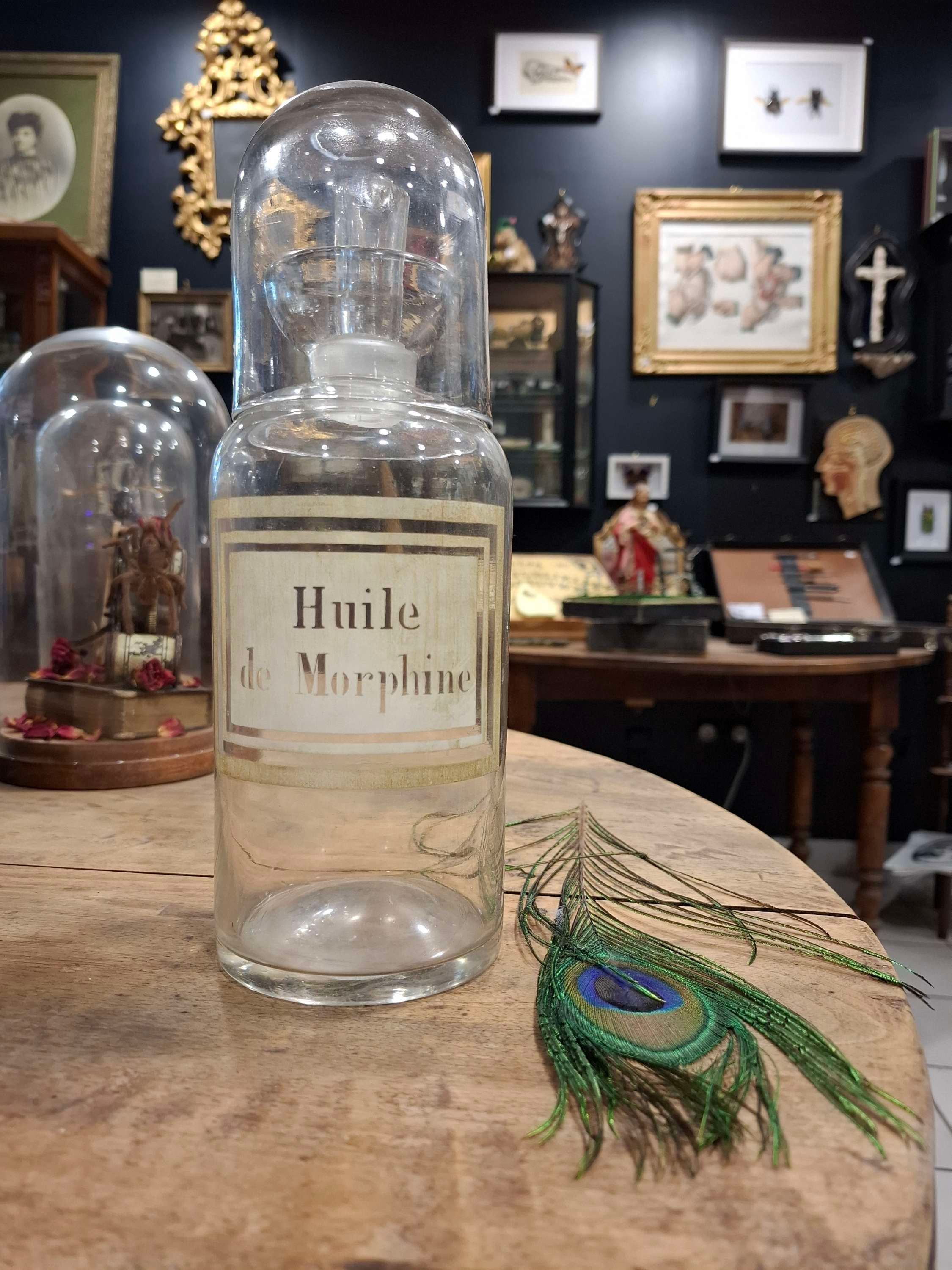 Flacon en verre  Huile de Morphine 