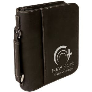 Thumbnail: Leatherette Book/Bible Cover with Handle & Zipper