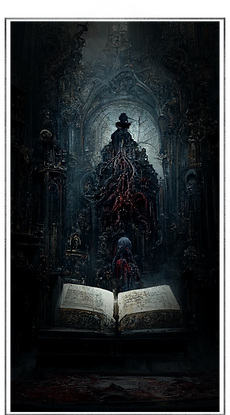 Księga, Kanon nauk leżący na starożytnym ołtarzu.