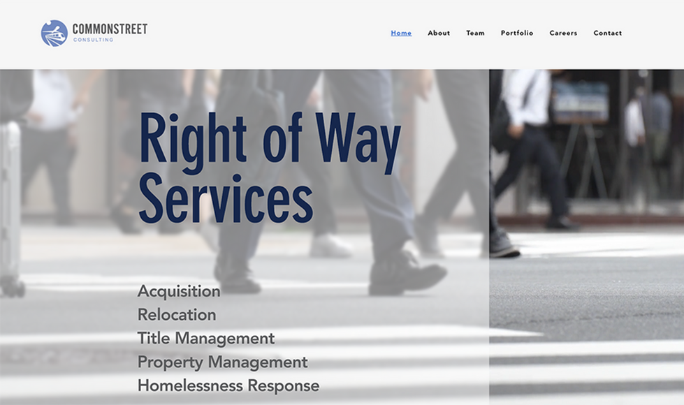 website homepage