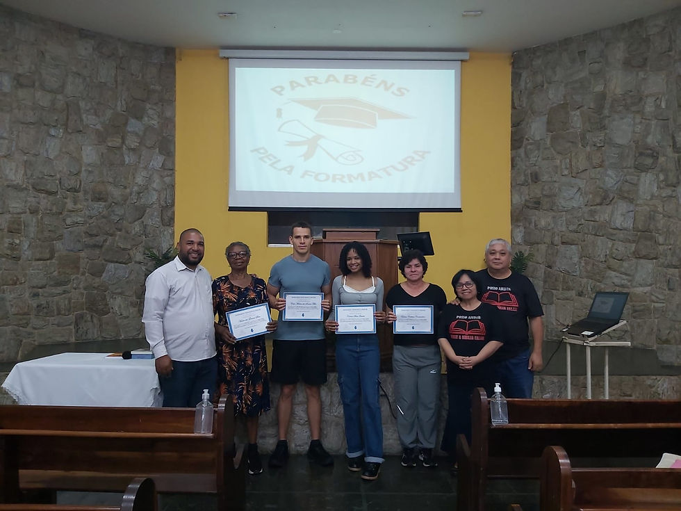 FORMATURA DOS ALUNOS DO CURSO DEIXE A BÍBLIA FALAR NA UNIDADE DO SÃO BERNARDO EM CAMPINAS