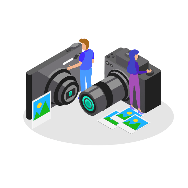 写真撮影のイラスト