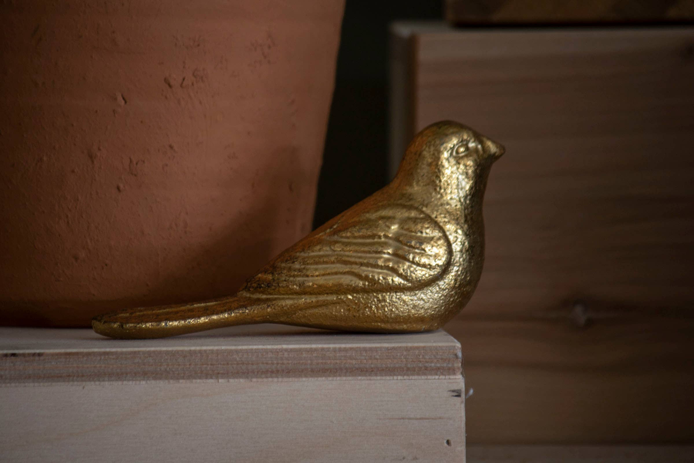 Moira Gold Cast Iron Bird Accent