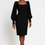 Thumbnail: black long sleeved cocktail dress front