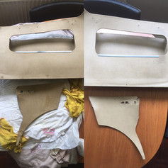 Clean up of existing door cards, before/after