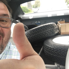 MG's original banded wheels shipped from the US