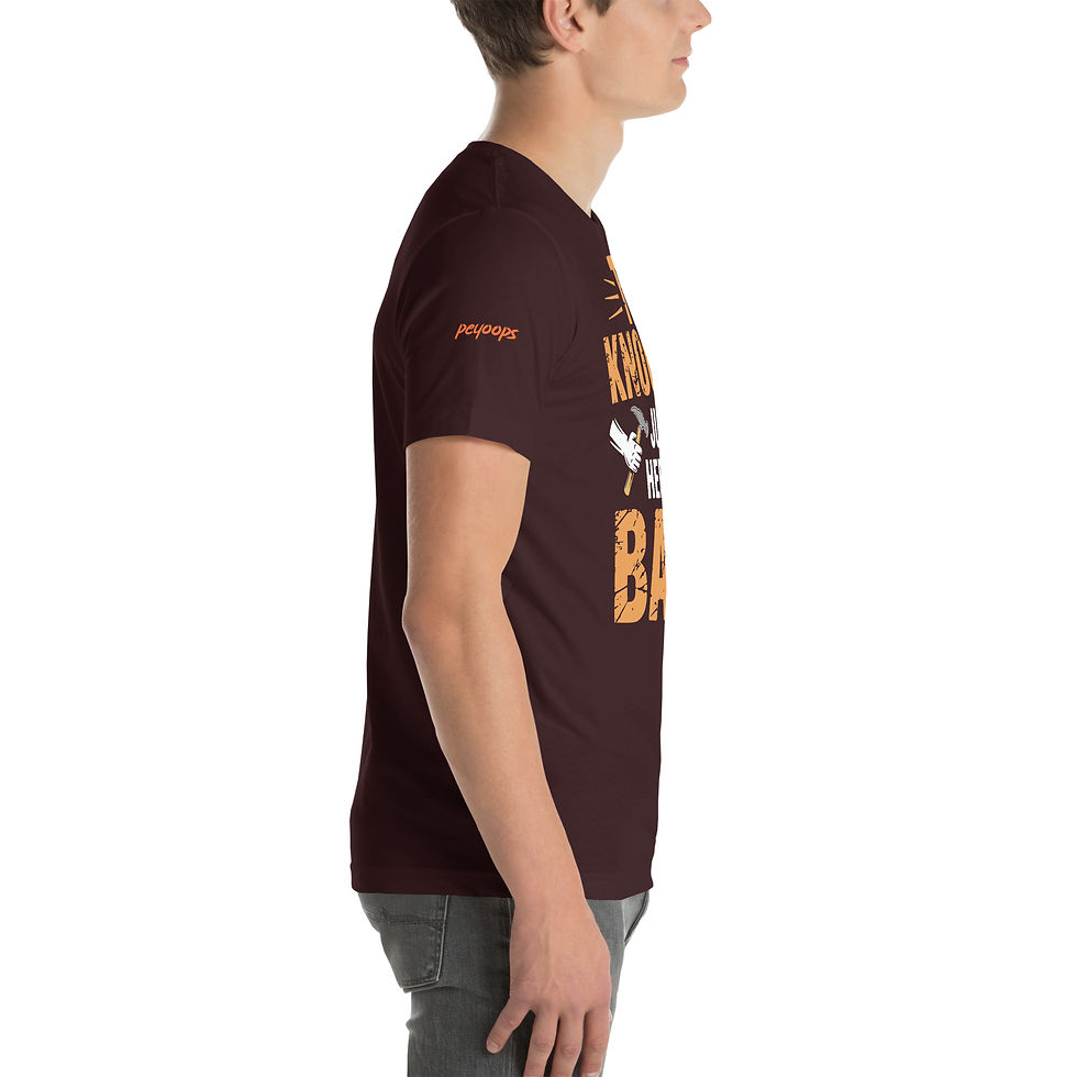 Thumbnail: Tin Knocker just here to bang t-shirt