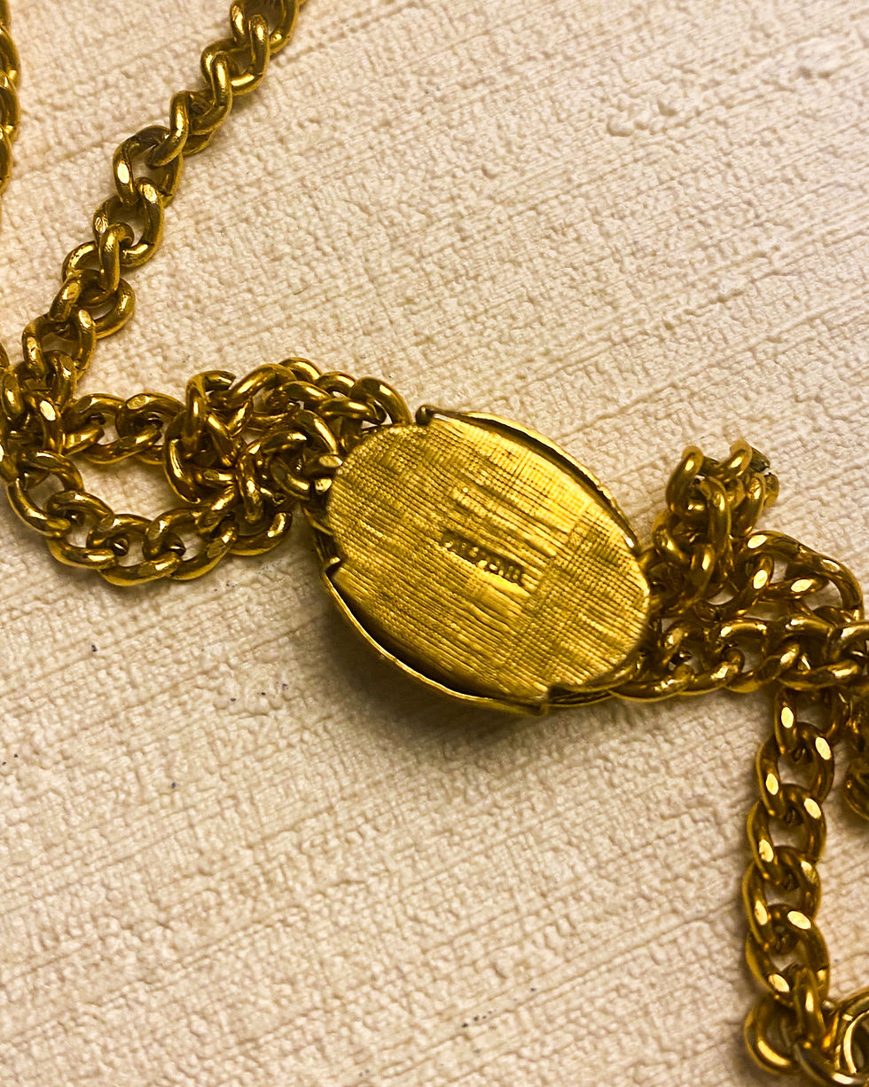 Thumbnail: 1950s Vintage Collectible  Lariat Necklace with Magnifying Glass Pendant