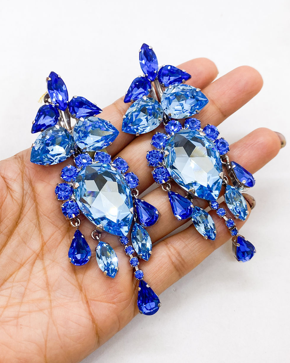 Thumbnail: Legacy Collection | Frangos 1990s Swarovski Crystal Statement Dangler Earrings