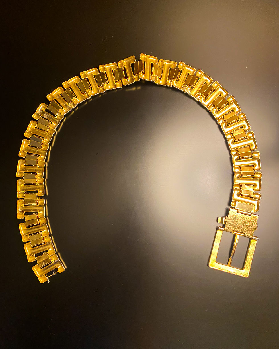 Thumbnail: 1980s Runway Look Golden Linked Wide Belt