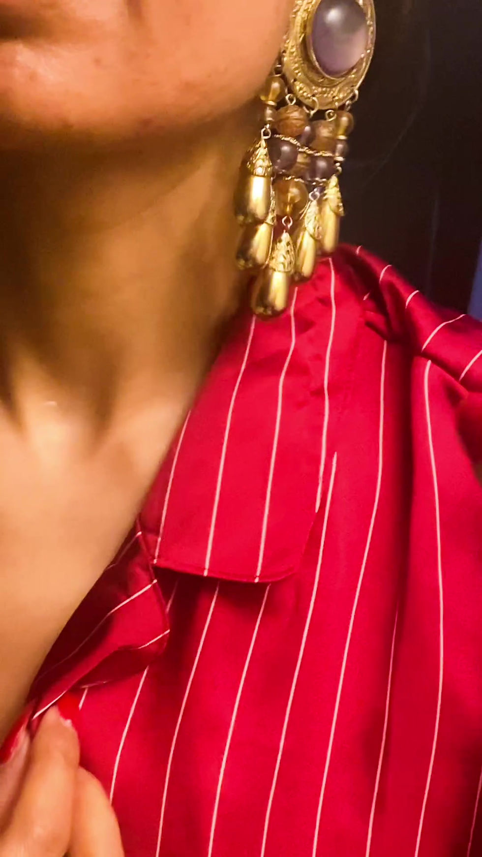 Thumbnail: 1970s Vintage Italian Chandelier Statement Clip On Earrings