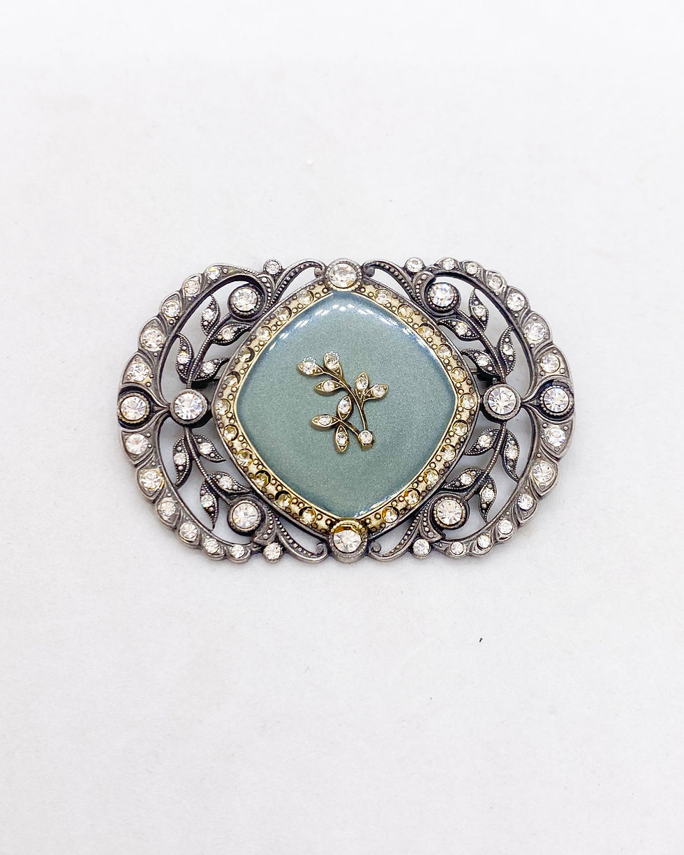 Thumbnail: 1970s Catherine Popesco Sterling Silver Art Nouveau Brooch