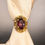 Thumbnail: 1950s Ornate Amethyst Glass Ring (Fully Adjustable)