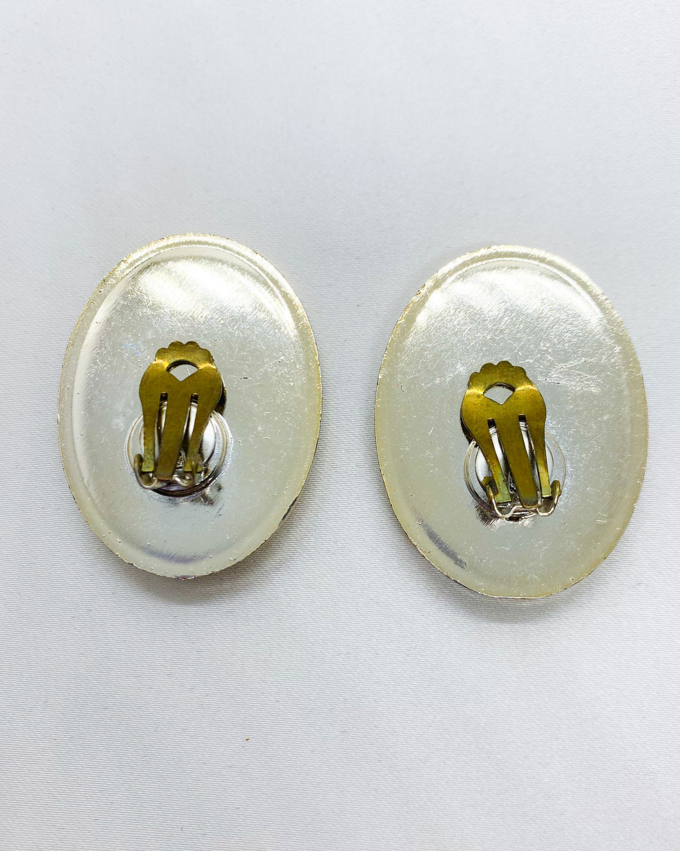 Thumbnail: 1940s Lucite Brown Clip On