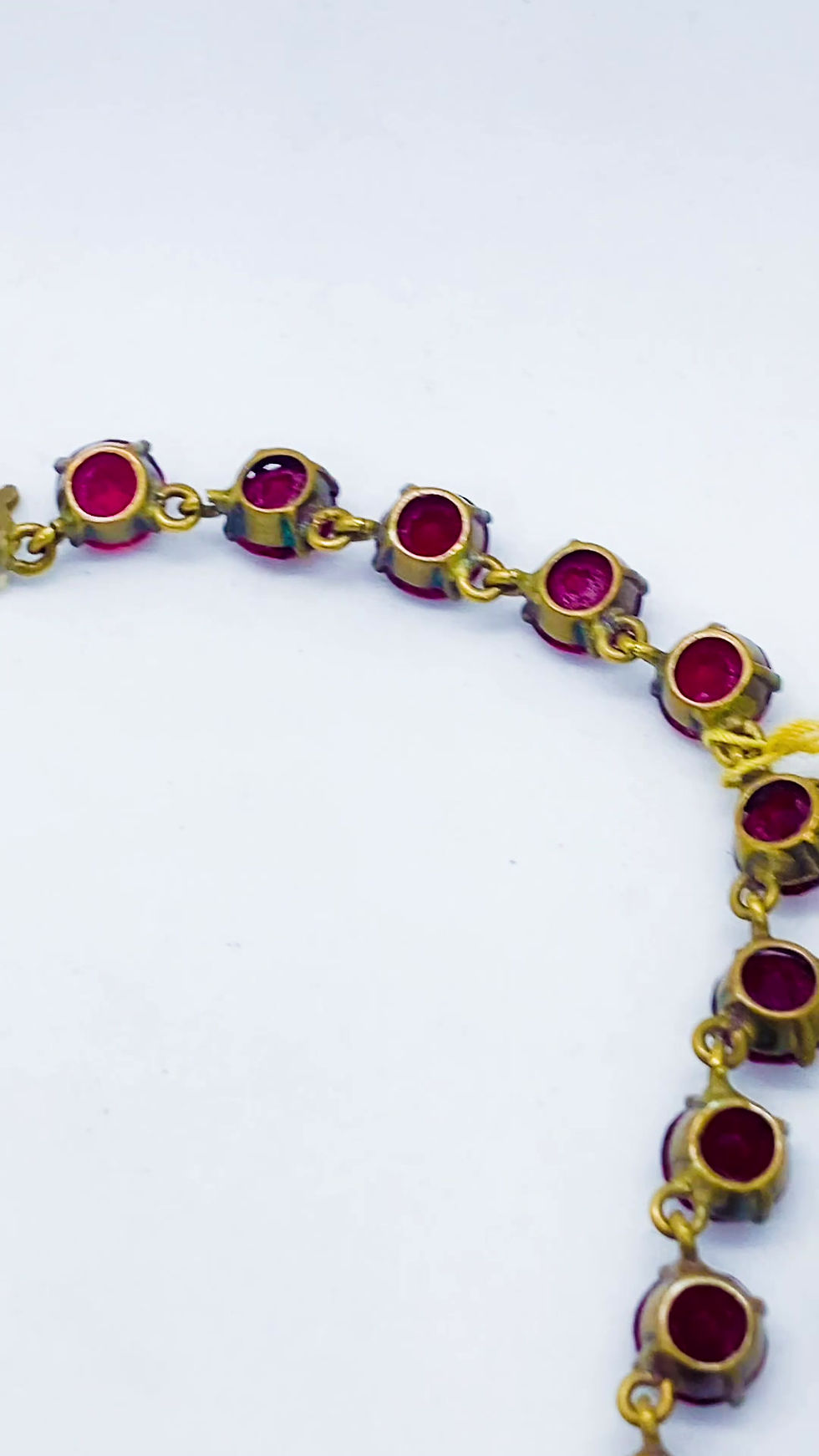 Thumbnail: Featured in Vogue India - 1920s Antique Garnet Glass Heart Necklace