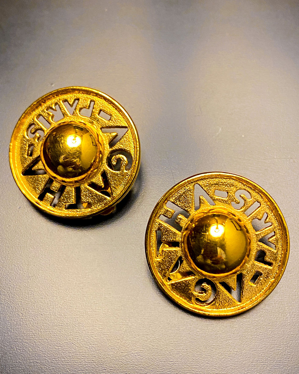 Thumbnail: 1980s Agatha Paris Gold Clip-On Earrings