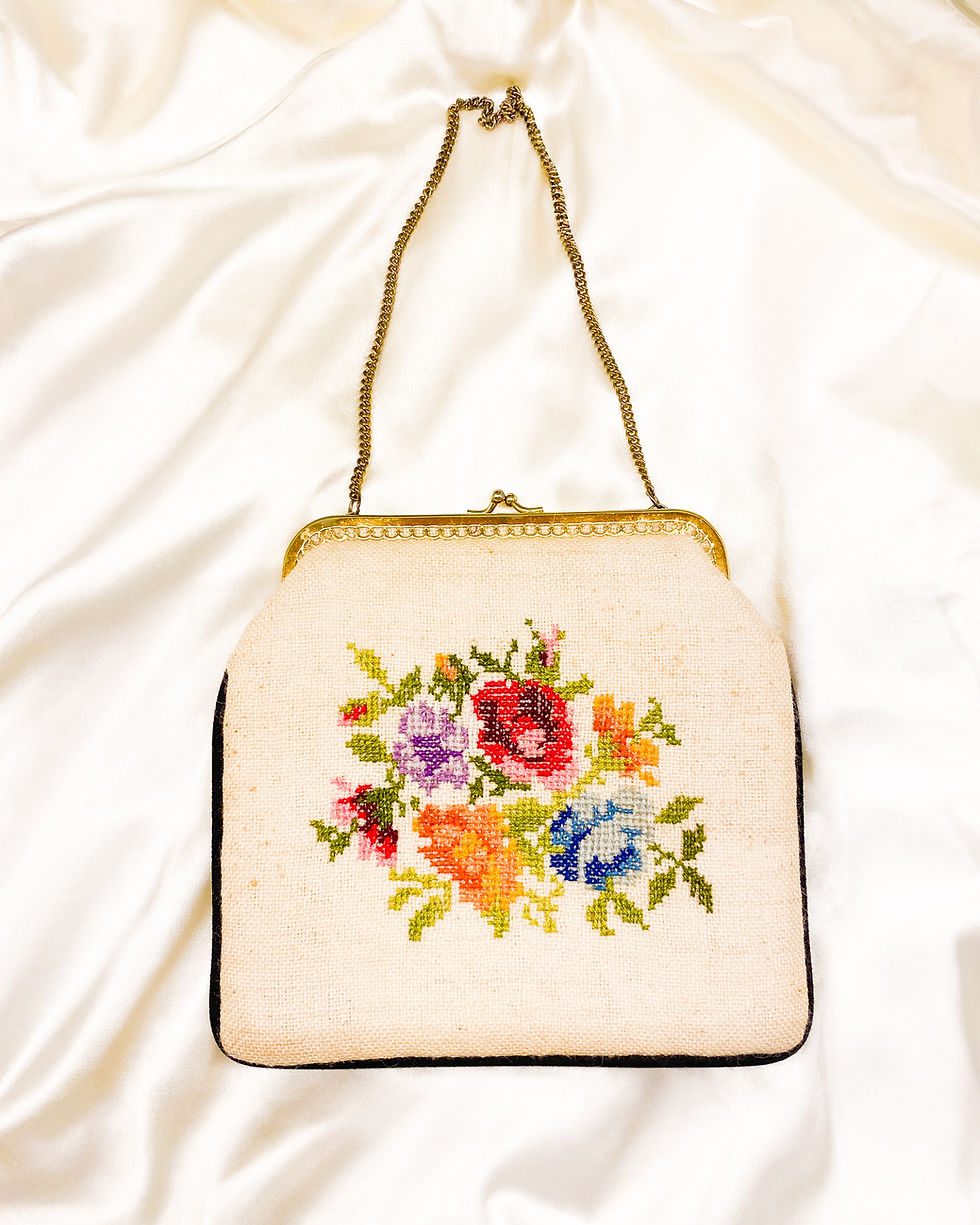 Thumbnail: The 1960s Garden Reverie Needlepoint Purse