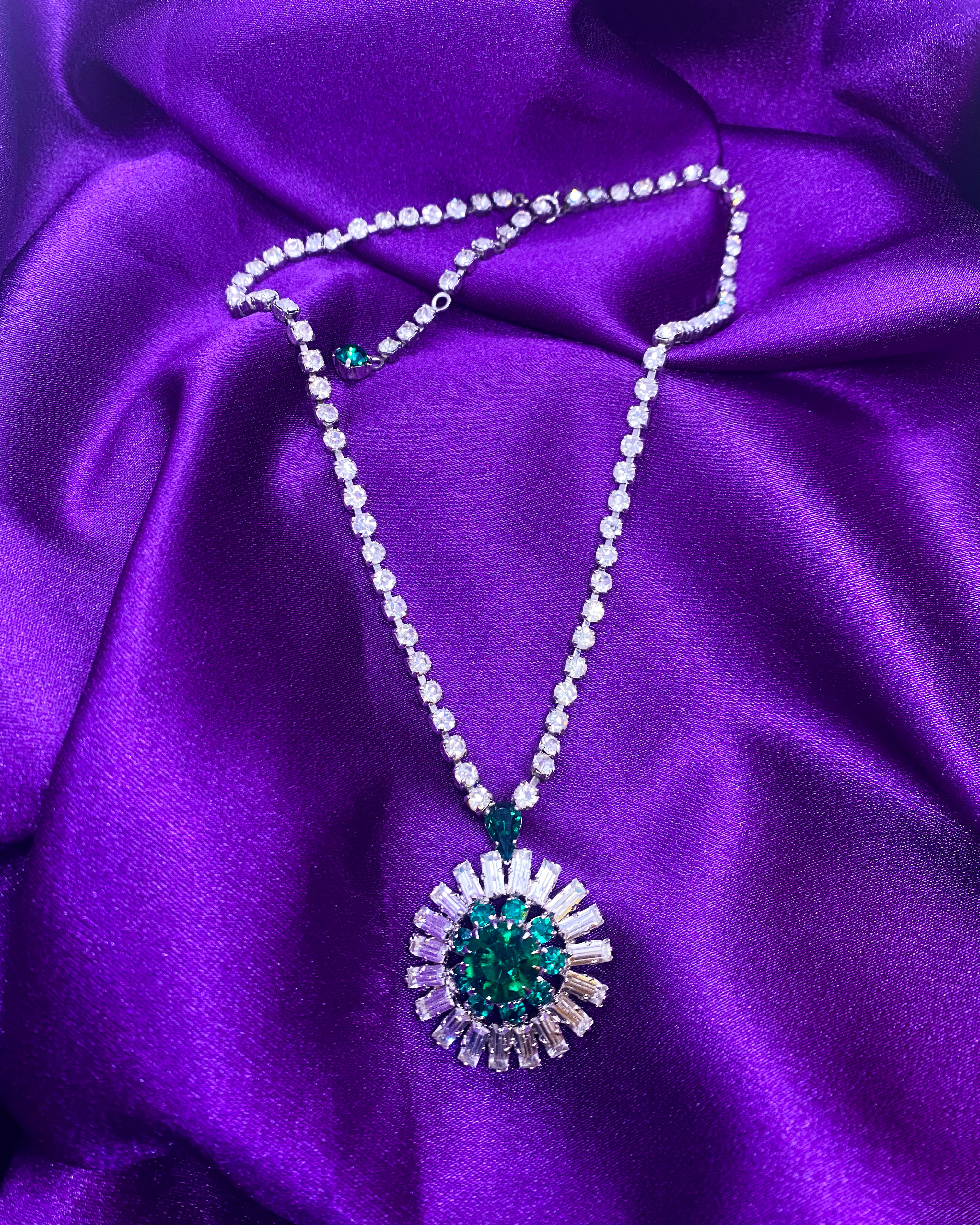 1940s WEISS Crown Jewel Austrian Swarovski Necklace