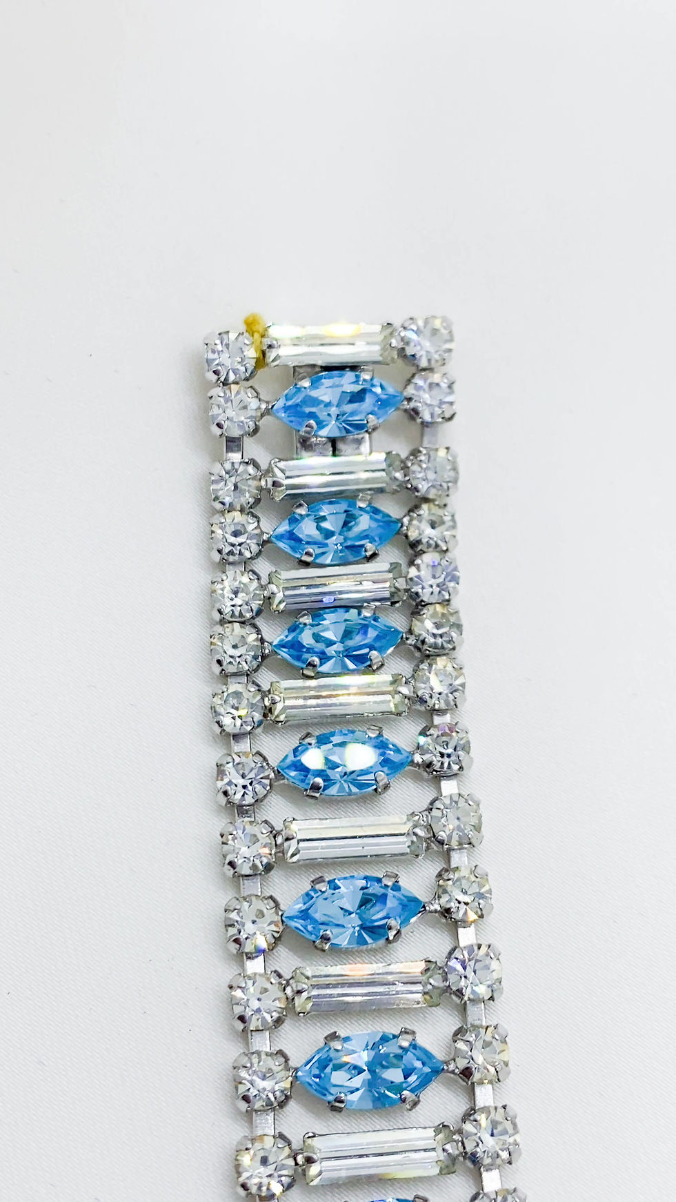 Thumbnail: 1950s Blue Swarovski Silver Bracelet