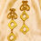 Thumbnail: 1980s Frank Usher Geometric Gilded Chandelier Earrings (Piercing)