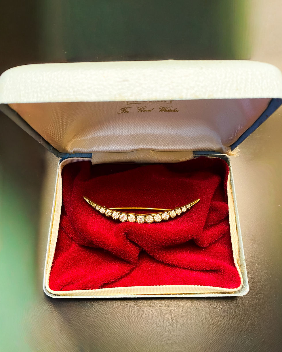 Thumbnail: The 1960s Half Crescent Moon Convertible Brooch & Pendant