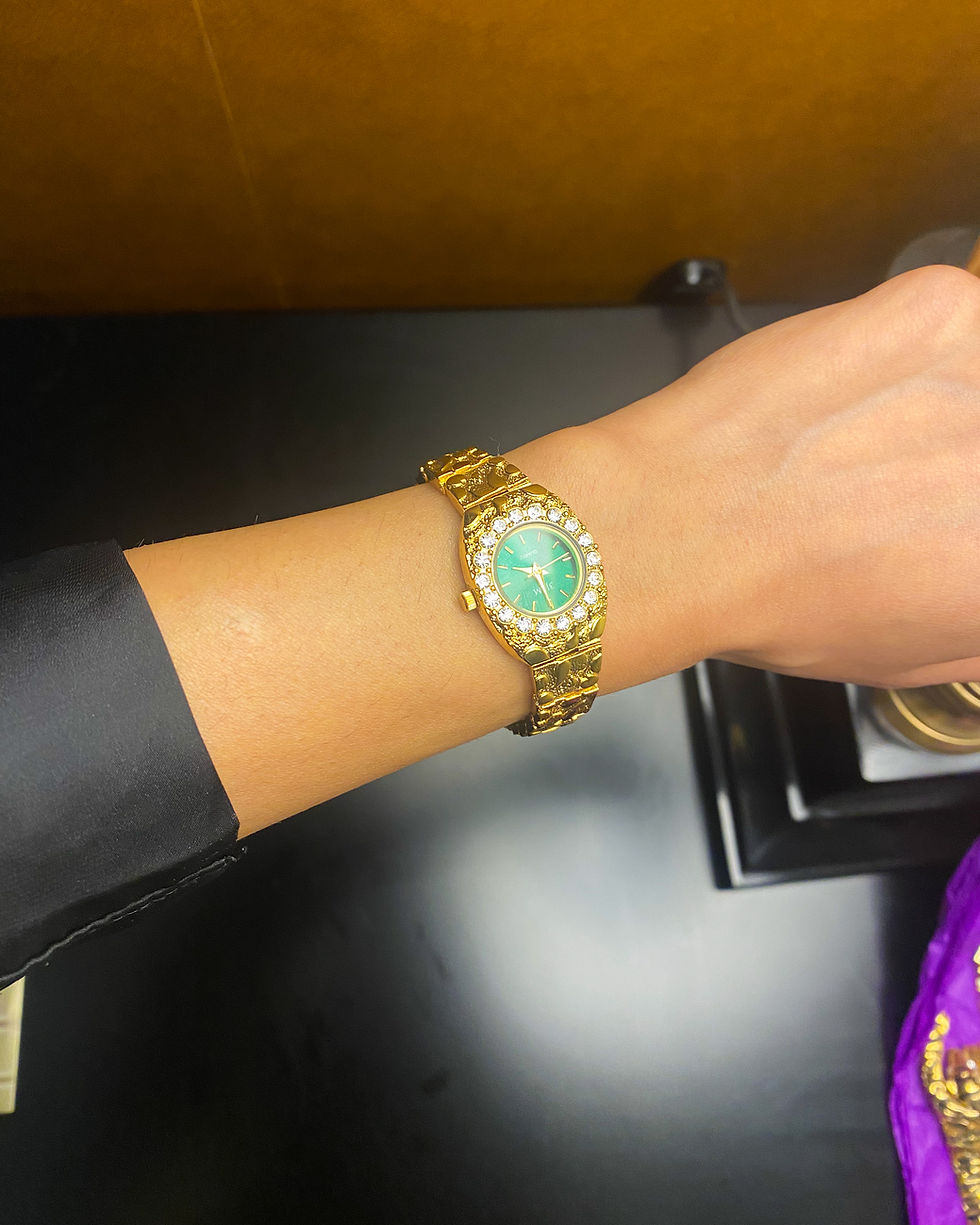 Thumbnail: Modern 3JAM Gold Plated Ladies Wrist Watch